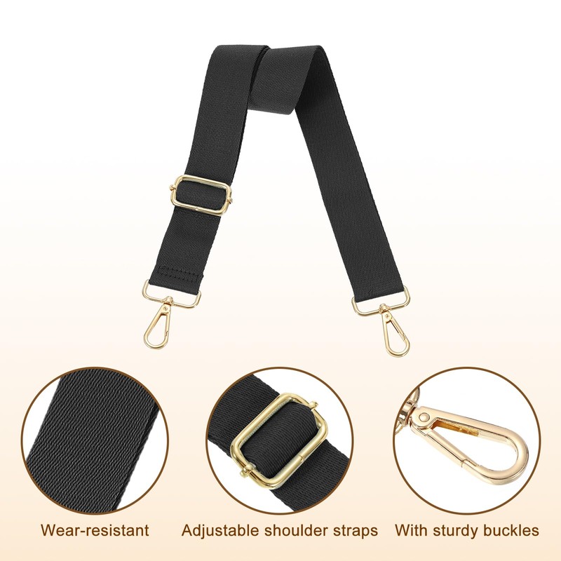 sourcing map Wide Shoulder Strap, 3.8cm Adjustable Purse Strap Replacement