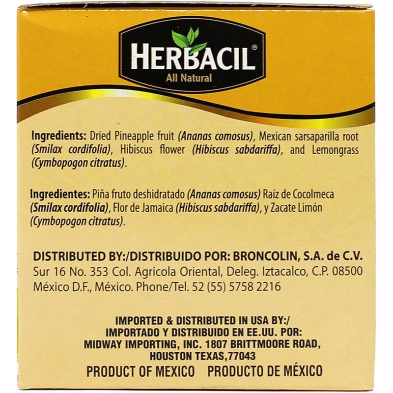 Herbacil Pineapple Tea, Herbal Tea with Dehydrated 25 Count (Pack