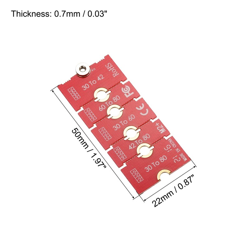 sourcing map M2+ M.2 NGFF/NVME Length Extend Adapter 2230, 2242,