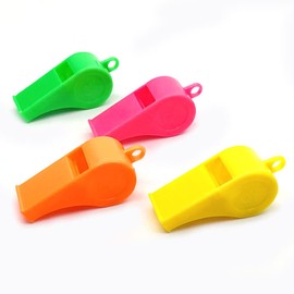 YiYaO Whistle for Children, Pack of 30 Whistles with Lanyard, Plastic Referee Coach Whistles for Football Sports Lifeguard