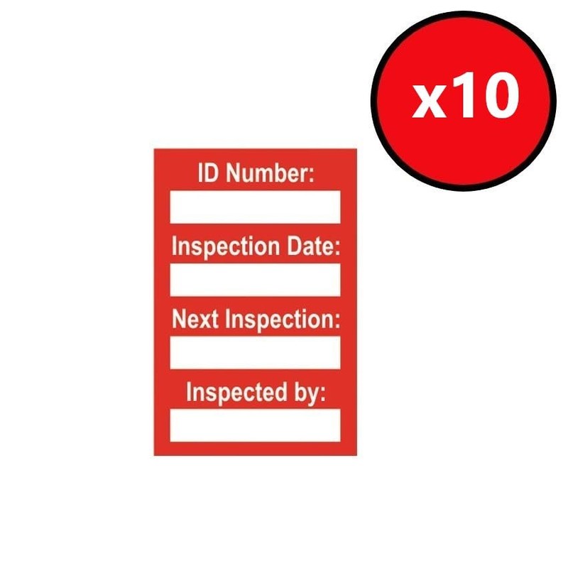 Harness Inspection Tagging Kit 40 x Mixed Coloured Inserts 20