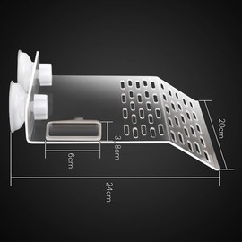 Acrylic Turtle Basking Platform - Reptile Habitat, Durable Floating Turtle Dock for Aquariums and Terrariums, Climbing shelf Floating Decor with Sucker Cap (Large)