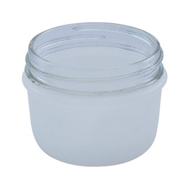 Wide Mouth Half Pint 8oz Silicone Sleeves/Jackets for Protecting Kerr Jars by Mason Jar Lifestyle (Frost, 2 Pack)