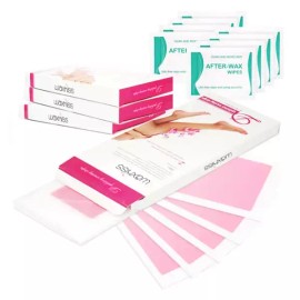 Waxkiss 왁스키스 왁스스트립 100매 셀프왁싱 제모 왁싱테이프 [왁스키스 왁스스트립 48매 셀프왁싱 제모패] Wax Kiss Wax Strips 100 Sheets Self-Waxing Hair Removal Waxing Tape [Wax Kiss Wax Strips 48 Sheets Self-Waxing Hair Removal Pack]