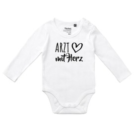 Huuraa Jungen und Mädchen Body Arzt mit Herz Geschenk Größe 62 White Bio Baumwolle Fairtrade Arzt Geschenkidee