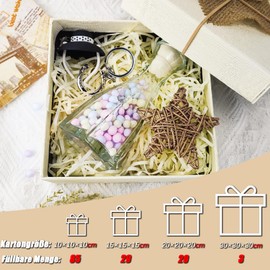 300 g Filling Material Gift, Wood Wool Filling Material for Decorating Gift Baskets, Multiple Colour Options and More Rich Combinations, Multicoloured Packaging Material Filling Material (Cream)