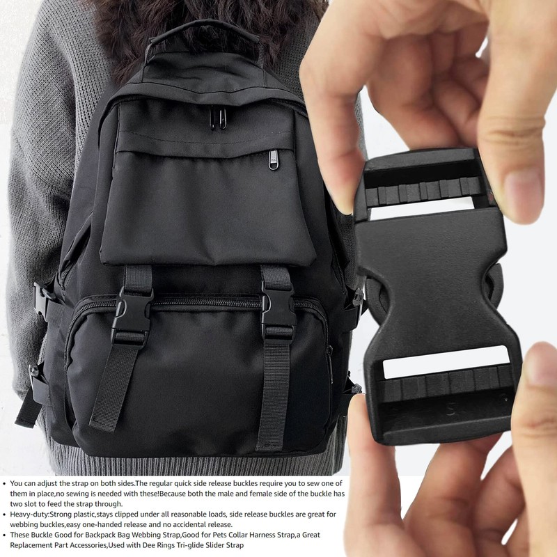 Lxnoap Quick Side Release Buckles 1" Wide Dual Adjustable No