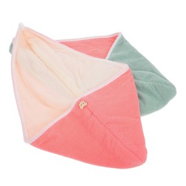 Baluue 2pcs Hair Wrap Towels Thickened Water Absorbent Turban for Women Quick Dry Hair Towel Stylish Shower Essential Comfortable Durable Design