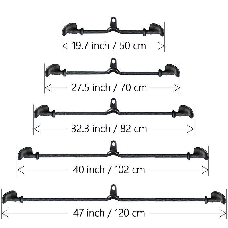 Ergonomic Tricep Rope Pulldown Attachments, Upgraded 27/ 32/ 40 &