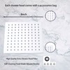 GGStudy Square 8 Inch Square Stainless Steel Shower Head -