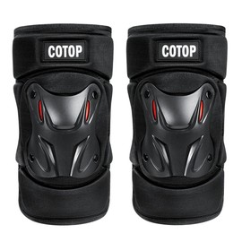 COTOP Knee Protectors Motorcycle Men Motocross Knee Pads 2 Pieces with CE, EVA Foam Knee Pads, Adjustable Size with Fastening for Skateboard, Skiing, Climbing, Cycling