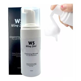 Espuma Limpiadora Shampoo limpiador especial para pestañas, extensión de pestañas, pestañas mink, elimina los residuos de maquillaje y suciedad que pueda tener la pestaña + Cepillo limpiador 100ml