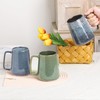 Ceraozmus Large Ceramics Coffee Mugs,24 OZ,With Spoon And Wooden Lid,For