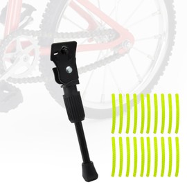 Bicycle Stand Children's Bicycle, Bicycle Stand Rear Stand 16 Inches, Bicycle Side Stand Holder, Aluminium Alloy Bicycle Stand Cube Children, Wheel Stand with 20 Reflector Stickers