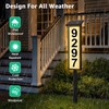 ASOMST Solar Address Sign, Lighted House Number Waterproof, 3-Color LED