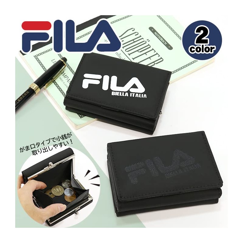 Fila FI-30522 Trifold Wallet, Dia-Print, Men's, Women's, multicolor (black /