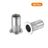 sourcing map 50Pcs Rivet Nuts Flat Head, #8-32 304 Stainless