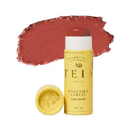 TEIA COSMETICOS Bálsamo labial humectante con color de ingredientes naturales suaviza y repara (Rosa)