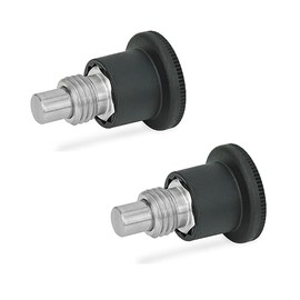 Ganter Normelemente GN 822.7-6-M10-B 7-6-M10-B Latching Bolts Small Design Black Thread d2: M10 Pack of 2