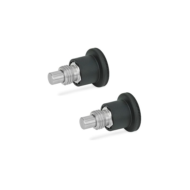 Ganter Normelemente GN 822.7-6-M10-B 7-6-M10-B Latching Bolts Small Design Black
