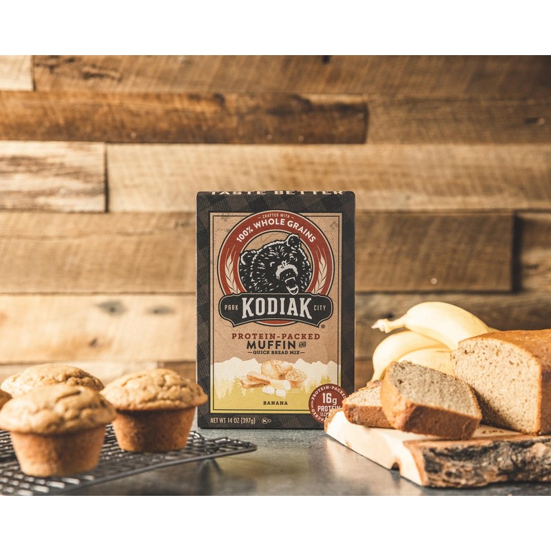 Kodiak Cakes Muffin Baking Mix, Banana, High Protein, 100% Whole