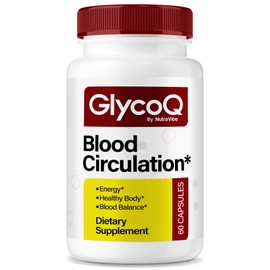 NutraVibe GlycoQ Capsules – Glyco Q Natural Formula for Healthy Circulation, Stable Levels & Energy Support | Daily Glycogen Balance Formula with Premium Ingredients, Easy-to-Take Pills (60 Capsules)