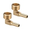 sourcing map Brass Barb Hose Fitting, 90 Degree Elbow 8mm