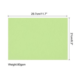sourcing map 125 Sheets A4 Colored Print Copy Paper Origami Paper Printer Paper 80gsm for Printing, Document Copying, Art Craft, Light Green