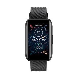Motorola Moto 40 Bluetooth Smartwatch -10 Days Battery Life, Google Fit Integration, 1.5'' Crystal Clear Display, Heart Tracking, in-Depth Sleep Tracking, iOS and Android Compatible - Phantom Black