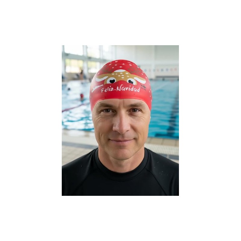 escualo Gorra para Natacion Unisex Adulto y Niño Modelo Reno