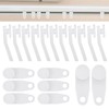 50Pcs white curtain track hooks - plastic curtain track hooks