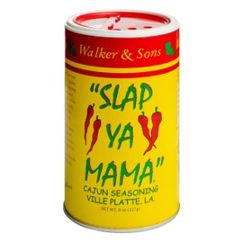 Slap Ya Mama All Natural Cajun Seasoning from Louisiana, Original Blend, MSG Free and Kosher, 8 Ounce Can, Pack of 6