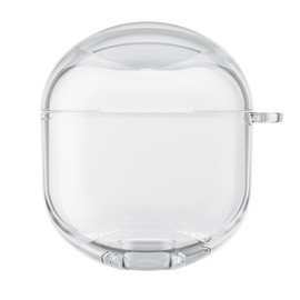 Haobobro [Crystal Series] Clear Case for AirPods 4 - TPU Transparent Protective Case with Carabiner - Shockproof, Drop-Proof, Soft Case Compatible with AirPods 4th Generation - Transparent