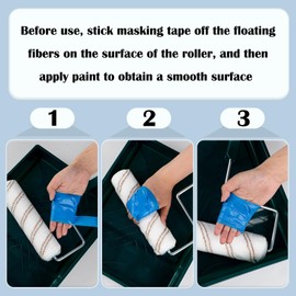 Mister Rui 9 Inch Paint Roller Covers, 5 Pack Most Popular for Home Renovation, 3/8 Inch High-Density Microfiber, Washable
