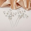 2Pcs Wedding Hair Pins Bridal Rhinestone Wedding Hair Accessories Hair