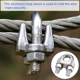 M METERXITY Wire Rope Clamp 16mm Wire Cable Clip Fastener for Outdoor/Garden M16