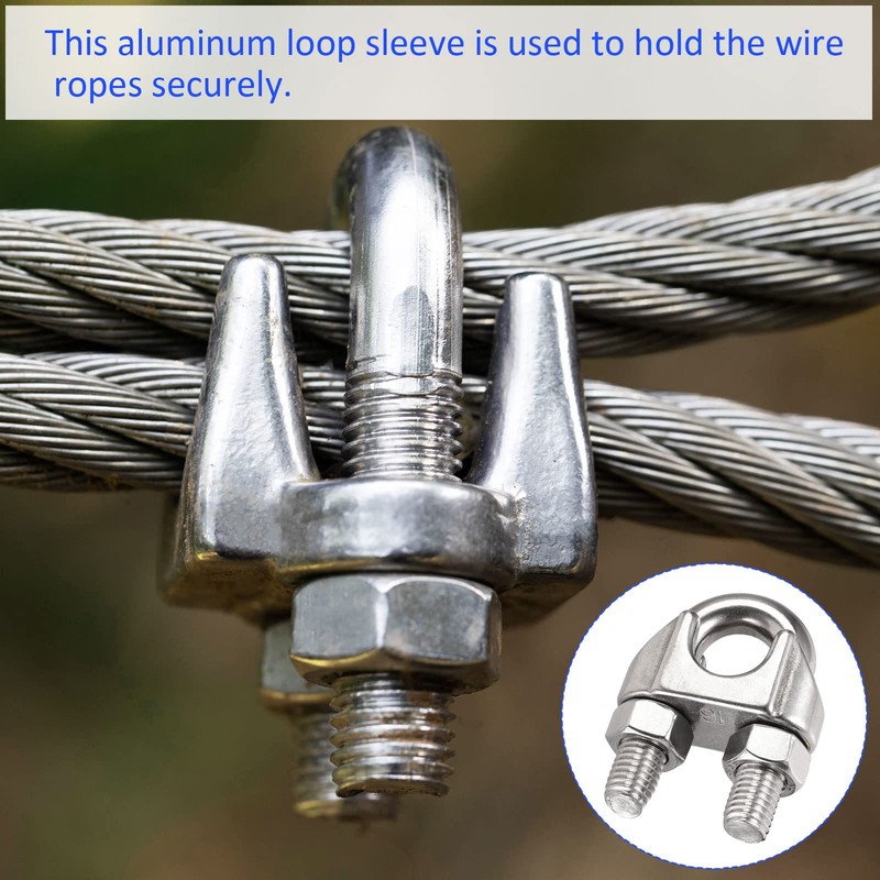 M METERXITY Wire Rope Clamp 16mm Wire Cable Clip Fastener