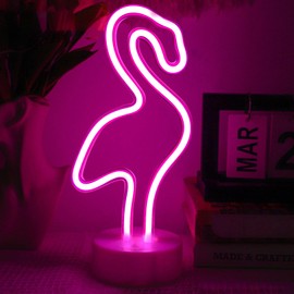 Flamingo Neon Sign, Flamingo Decoration, Gaming Accessories, Gaming Decoration, LED Decoration, Gaming LED, LED Sign, Gaming Room Neon Sign, Flamingo Gift, Game Room Bar Party Decoration (USB and