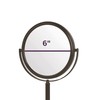 JERDON Two-Sided Tabletop Makeup Vanity Mirror - 10X-1X Magnification &