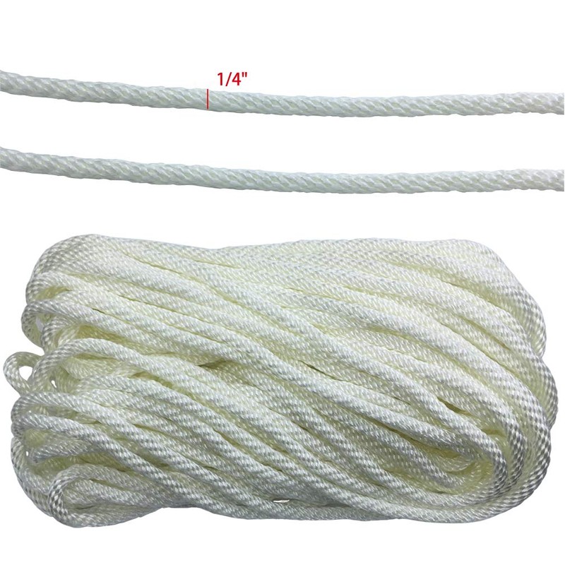 Huouo 1/4" Flagpole Halyard Rope - Solid Braid Polyester Flag