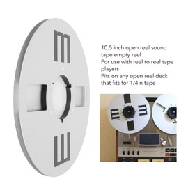 1/4 10.5 Inch Empty Tape Spool, 4 Holes, Universal Sound Recording with Open Roll Made of Aluminium Alloy, Empty Tape Reel for Open Reel Recording
