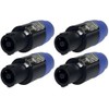 4x Adam Hall 7871 PA Speaker Plug 4-Pin Screwable Speaker
