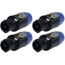 4x Adam Hall 7871 PA Speaker Plug 4-Pin Screwable Speaker Plug Cable Connector