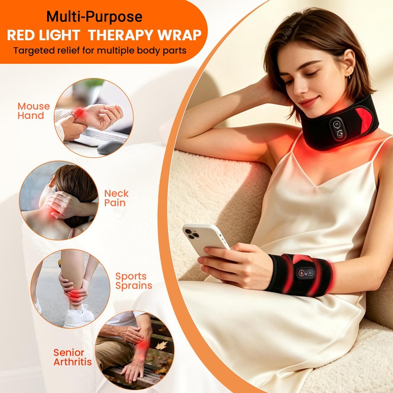 Red & Infrared Light Therapy Wrap for Wrist Relieve Carpal