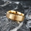 King Will GLORY 8mm Tungsten Carbide Ring 14K Gold Matte
