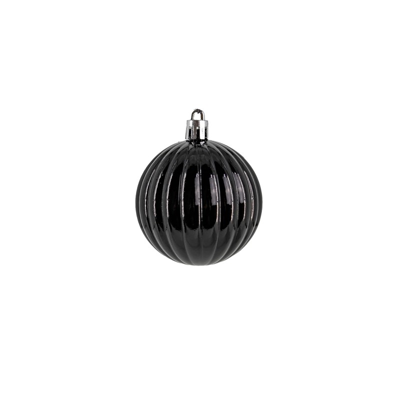 Plastic Christmas Baubles Black 2 Sets - 68 Pieces Diameter