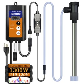 LASTINGCAPE 1300W Fully Submersible, Portable Electric Pool and Hot Tub immersion Water Heater with Temp Control & GFCI Leakage Protection for Bathtubs, Buckets, inflatable pool, spa tub & pool