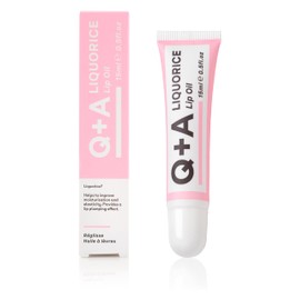 Q+A Liquorice Lip Oil. A hydrating, healing and plumping lip oil. 15ml/0.5fl.oz