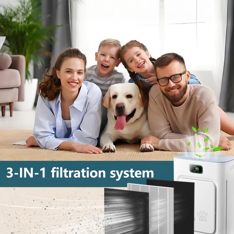 H13 Replacement Filter Compatible with HEAPETS P358 Pet Air Purifier