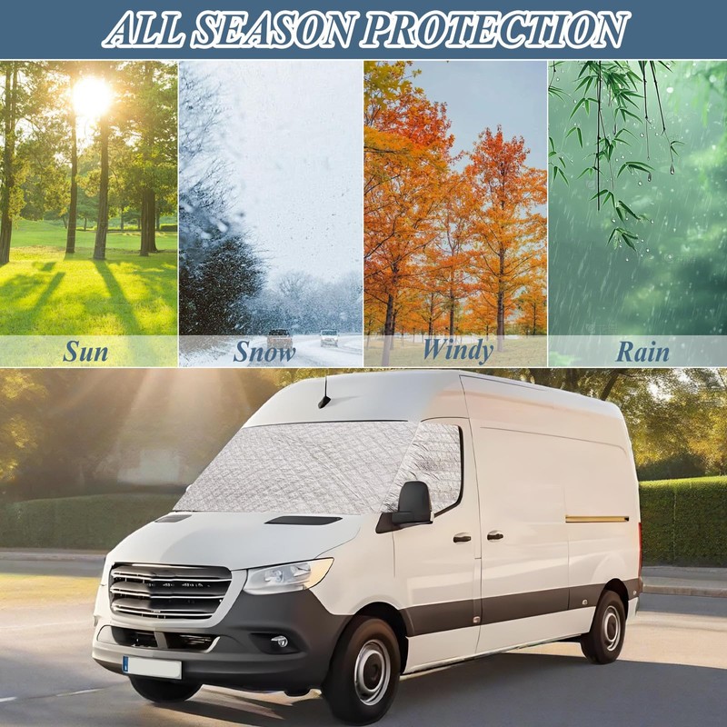 Sun Protection Windscreen for Mercedes Sprinter 2006-2018, Waterproof Car Windscreen